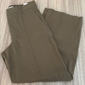 Vince Joan High Rise Wide Leg Linen Blend Pull On Pants Size Medium